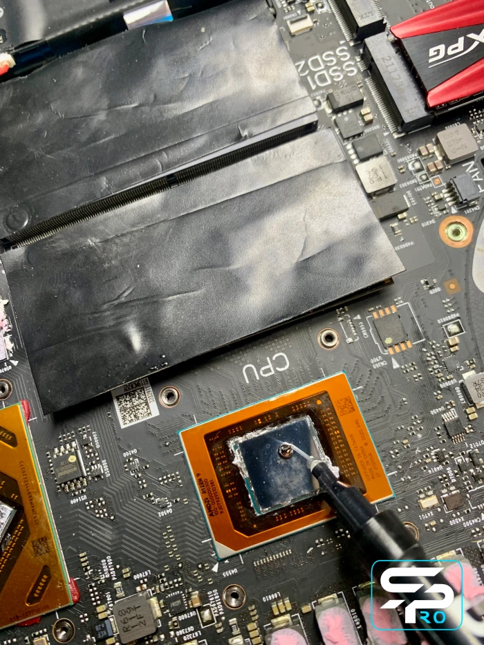ASUS ROG греется до 100°C — замена жидкого металла | Ремонт перегрева