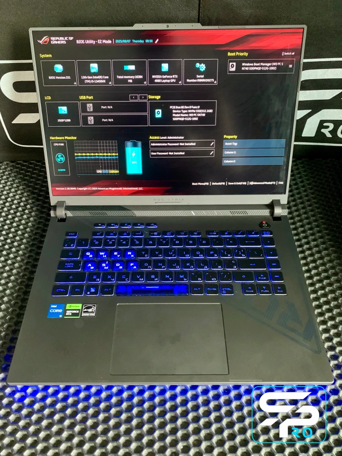 ASUS ROG Strix G16 G18 Замена BGA CPU GPU PCH