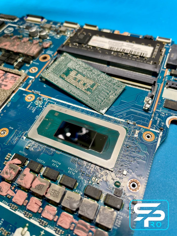 Ремонт ASUS TUF FX507 FX707 замена процессора cpu intel 12700H