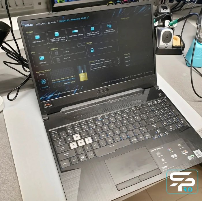 ASUS TUF Gaming Замена BGA CPU GPU PCH