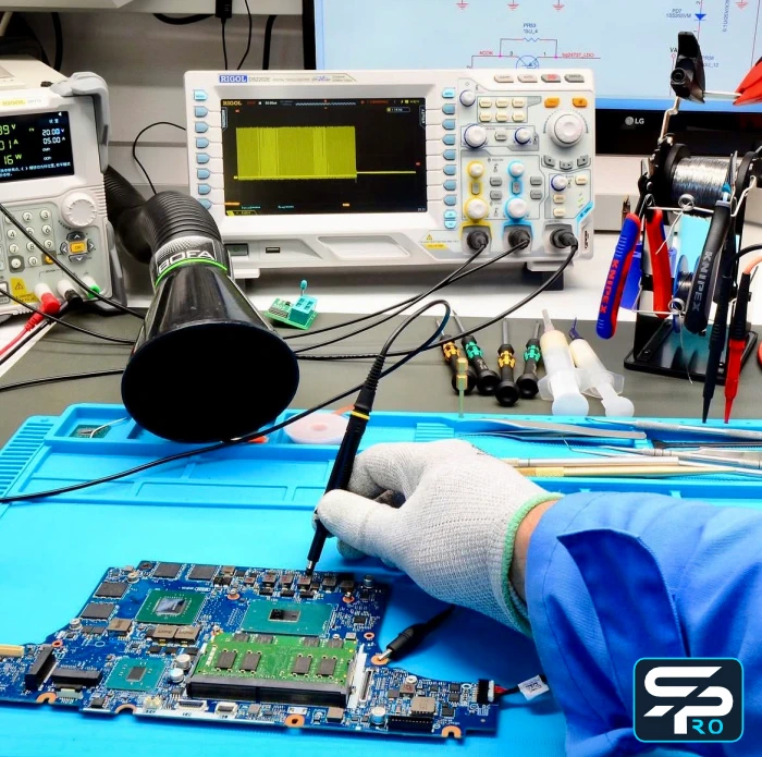Ремонт материнской платы Gigabyte после короткого замыкания