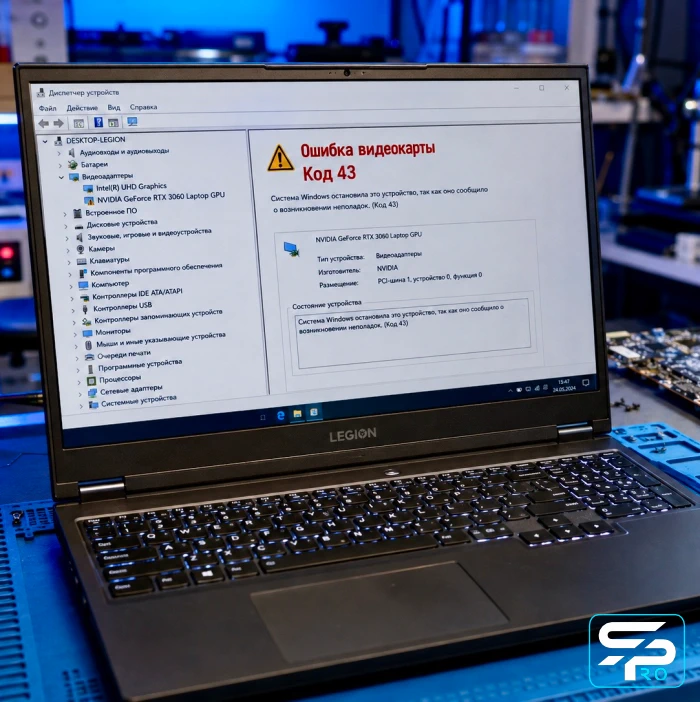 Lenovo Legion — Code 43 и неисправность NVIDIA GeForce