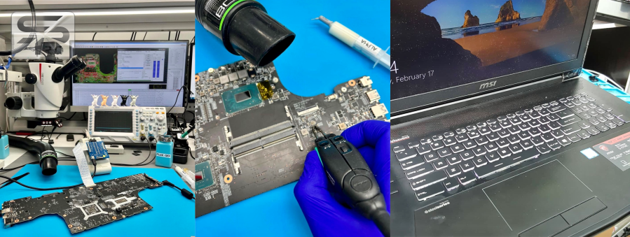 Ноутбук MSI был успешно восстановлен, полностью протестирован